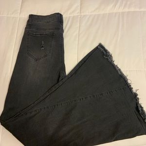 L&B black distressed Bell bottom flares